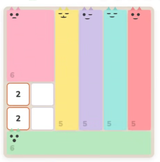 MeowBlock Medium puzzle — 5×6 Shikaku grid